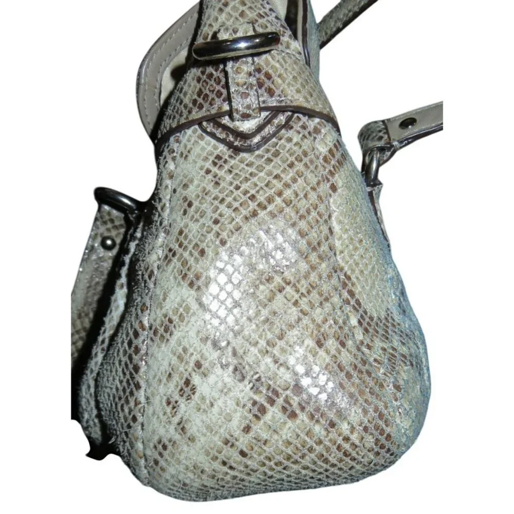 Coach 2013 Campbell Exotic Snakeskin Embossed Leather Flap Satchel Handbag 27895